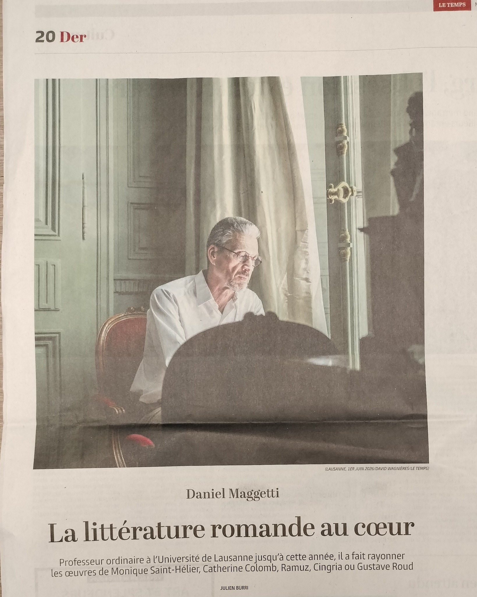 Daniel Maggetti par Julien Burri.
Merci Daniel pour ces projets passés et pour tous ceux à venir!
@clsrunil
@julienburri
Le Temps